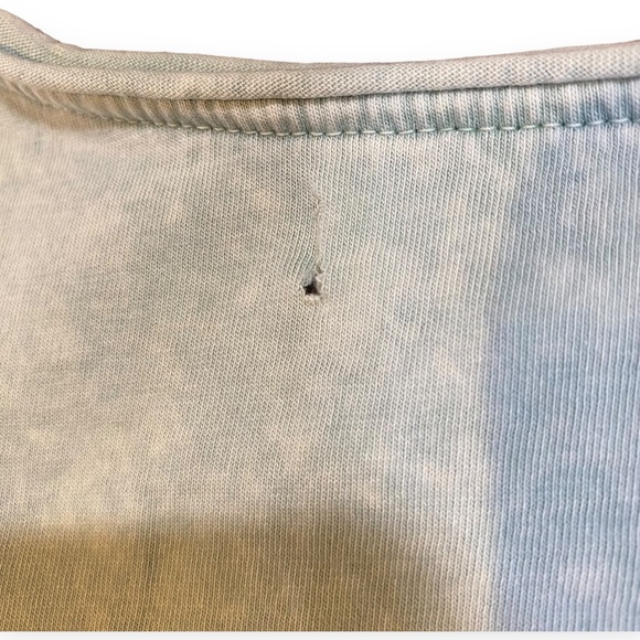 2for$30 ANTHROPOLOGIE Turquoise Tie Dye Distressed Peplum T-Shirt Size Medium - Picture 8 of 10